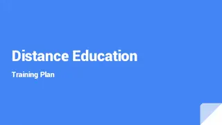 Professional Development Plan for Remote Instruction Training