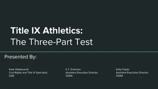 Title IX Athletics: The Three-Part Test Explained