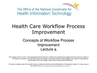 Health Care Workflow Process Improvement Concepts