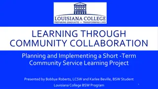 Planning and Implementing a Short-Term Community Service Learning Project