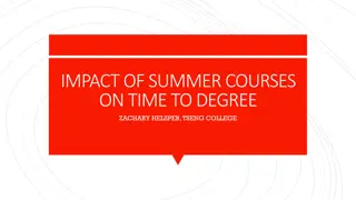 Impact of Summer Courses on Graduation Time: A Study by Tseng College