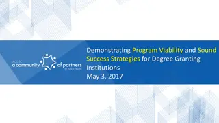 Strategies for Demonstrating Program Viability in Degree Granting Institutions