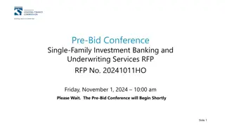 Single-Family Investment Banking and Underwriting Services RFP Overview