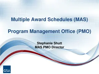 MAS PMO Program Management Overview and Updates
