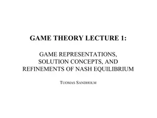 Game Theory: Representations and Equilibria