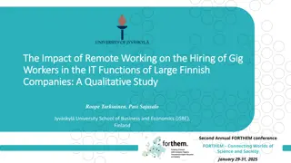 Impact of Remote Working on Hiring Gig Workers in IT Functions of Large Finnish Companies