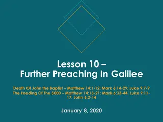 Insights into the Death of John the Baptist and Jesus' Preaching in Galilee
