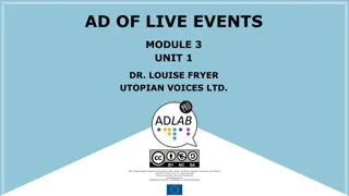 Live Events Audio Description - Enhancing Accessibility for All Types of Performances