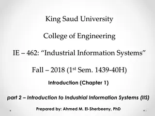 Introduction to Industrial Information Systems and MRP in Industry