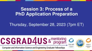 Effective Strategies for PhD Program Applications