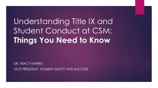 Student Conduct and Title IX Guidelines at CSM: Key Information