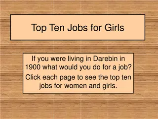 Top Jobs for Women and Girls in Darebin in 1900