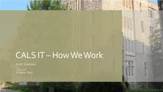 Virginia Tech CALS IT Services and Facilities Overview