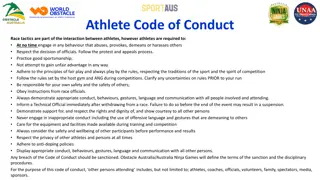 Athlete, Coach, and Spectator Code of Conduct Guidelines