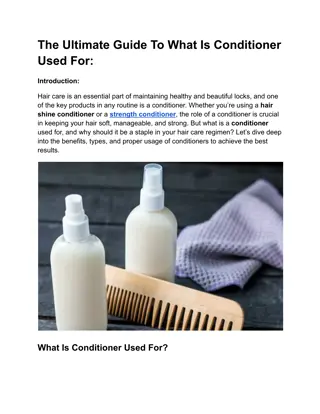 The Ultimate Guide To What Is Conditioner Used For