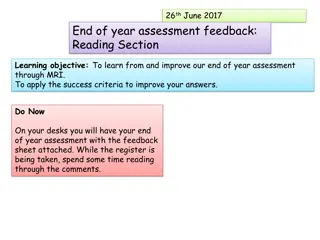 Improve End of Year Assessment Through Detailed Analysis