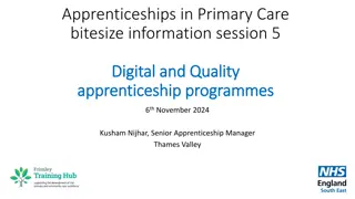 Digital Apprenticeships in Primary Care: Opportunities and Training Programs