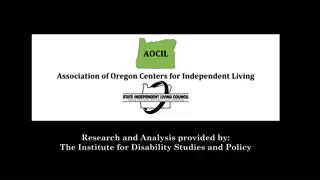 Oregon Centers for Independent Living Research & Funding Analysis