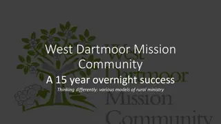Exploring Rural Ministry Models: West Dartmoor Mission Community Case Study