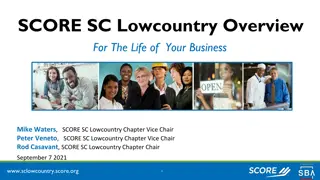 SCORE SC Lowcountry Business Support & Mentoring Services