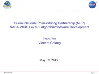 NASA VIIRS Level-1 Algorithm Development for SNPP NPP