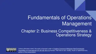 Business Competitiveness and Operations Strategy