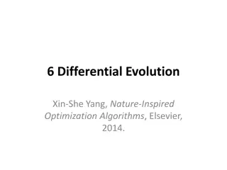 Differential Evolution Algorithm for Optimization