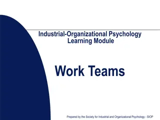 Work Teams in Industrial-Organizational Psychology