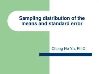 Sampling Distributions of Means and Standard Error
