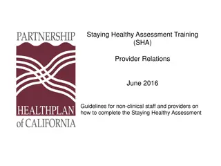 Staying Healthy Assessment (SHA) Guidelines for Non-Clinical Staff and Providers