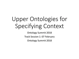 Ontology Summit 2018: Upper Ontologies for Specifying Context Track Session