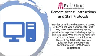 Remote Work Guidelines and IT Support Information at Pacific Clinics