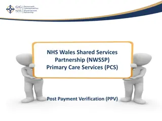 Post Payment Verification (PPV) Process in NHS Wales Shared Services Partnership