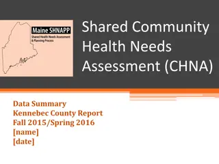 Community Health Needs Assessment Data Summary Kennebec County 2015-2016