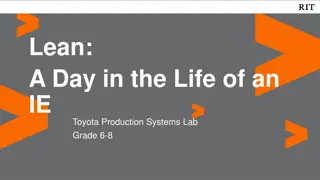 A Day in the Life of an Industrial Engineering Lab