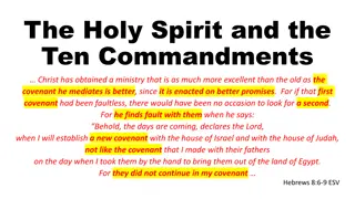 The Holy Spirit, Ten Commandments, and Old Covenant Insights