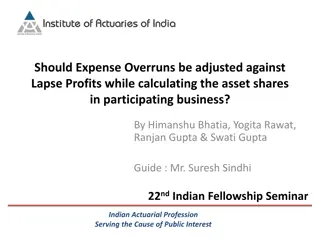 Adjusting Expense Overruns Against Lapse Profits in Asset Share Calculations