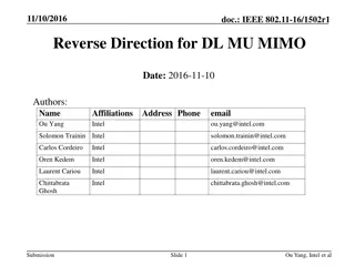 IEEE 802.11-16/1502r1 Reverse Direction for DL MU MIMO