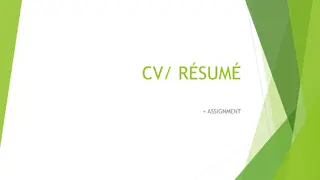 Crafting an Effective CV for Job Applications