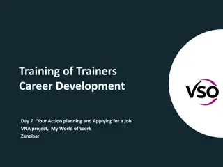Action Planning and Applying for a Job in Career Development Training