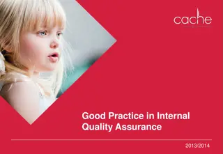 Best Practices in Internal Quality Assurance for Qualifications