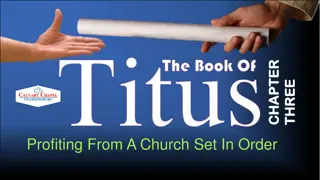 Meek Citizenry and Proper Motivation in Church Order