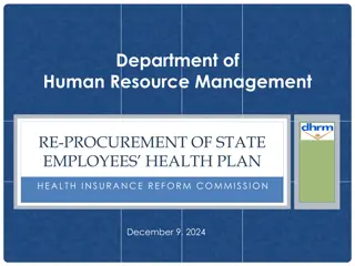 State Employees Health Plan Reprocurement for Market Competitiveness