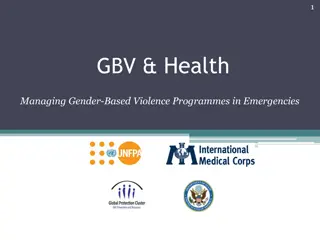 Managing Gender-Based Violence Programmes in Emergencies