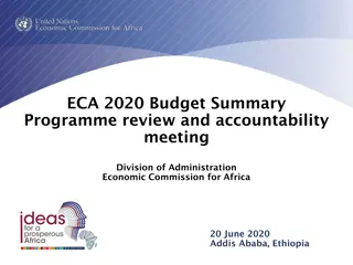 ECA 2020 Budget Summary and Accountability Meeting Review