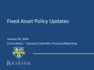 Updates to Fixed Asset Policy - Effective Capitalization Threshold Change