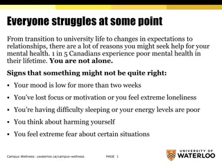 Support for Mental Health at University of Waterloo