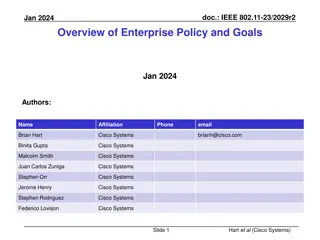 Overview of Enterprise Network Policies and Goals in IEEE 802.11-23/2029r2