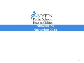 Boston Public Schools Network PD Topics and Schedule