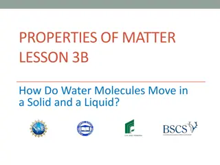 Water Molecules in Solid and Liquid States